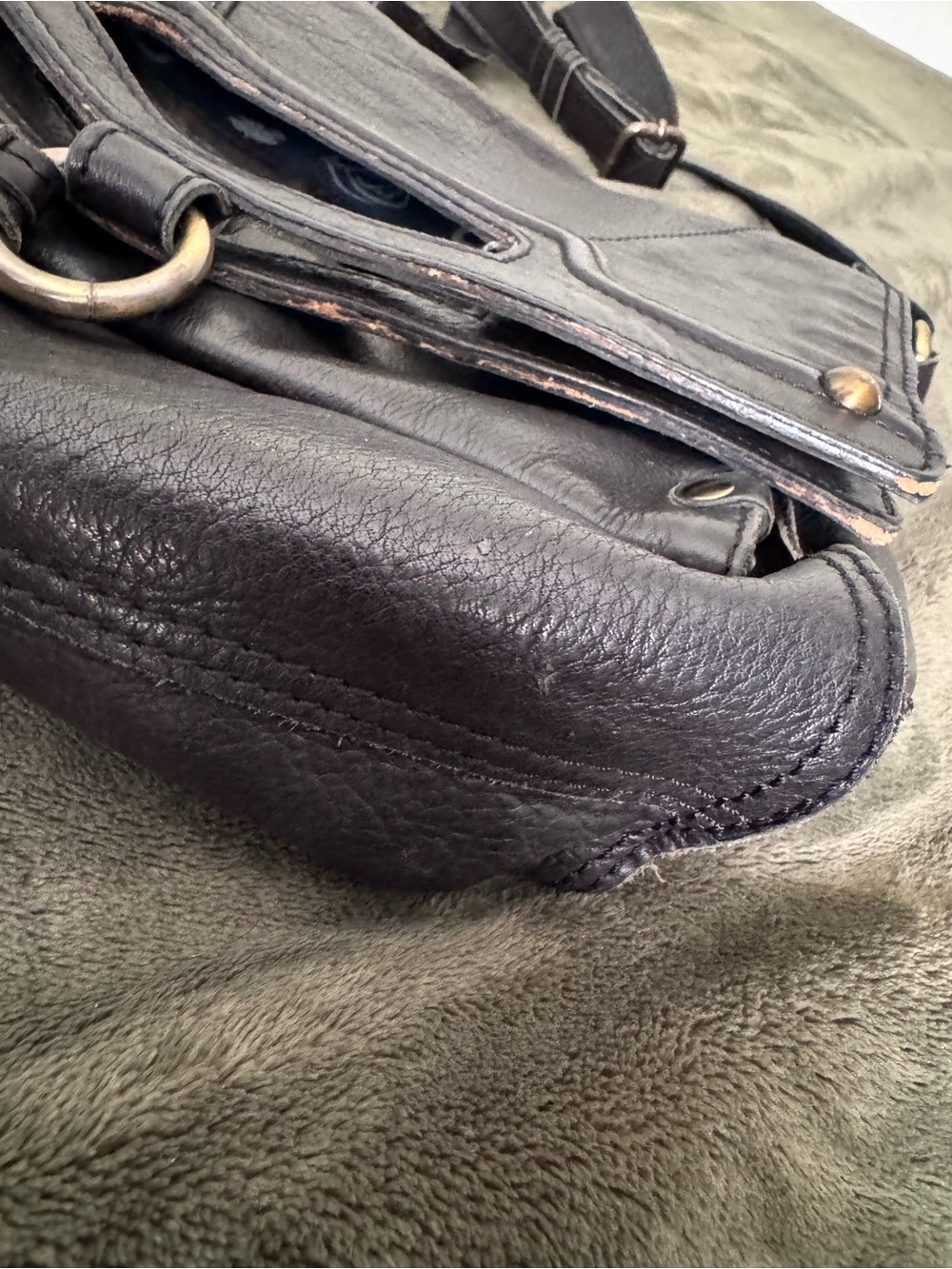 Lucky Brand 100% Genuine Leather Black Crossbody Shoulder Bag - Picture 6 of 13